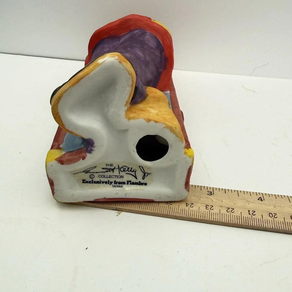 Vintage Emmett Kelly Jr. Sad Clown Figurine by Flambro Colorful Trunk 8